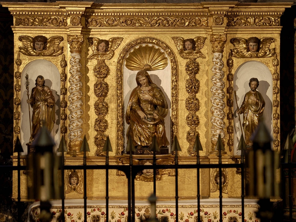 cathedrale de Clermont ; statues ste Anne et saint Joachim