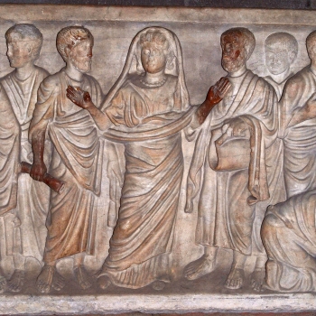 Cathédrale de Clermont ; sarcophage, orante
