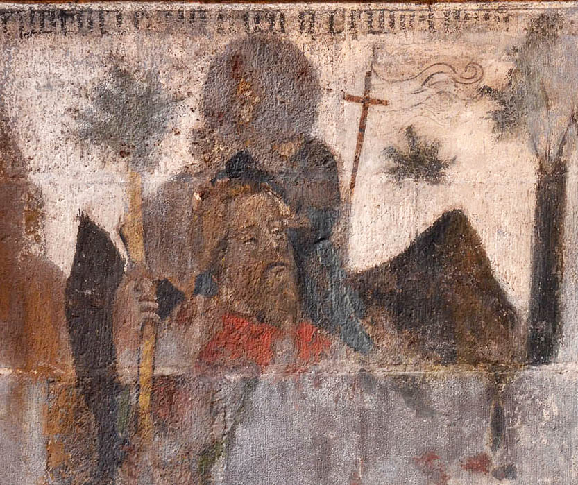 peinture cathédrale de Clermont, saint Christophe