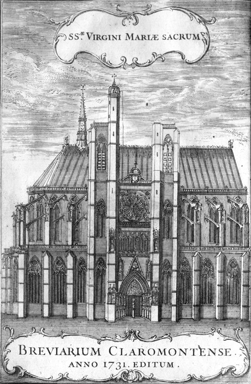 cathedrale de Clermont ; gravure bréviaire Massillon