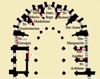 Cathédrale de Clermont ; plan choeur