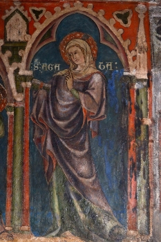 Cathédrale de Clermont : peinture sainte Agathe