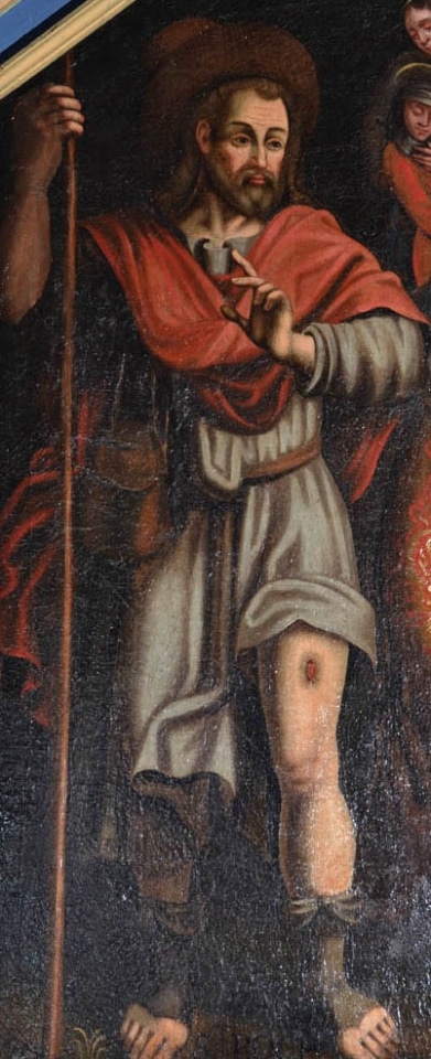 Amis de la Cathédrale.Ennezat, tableau représentant saint Roch
