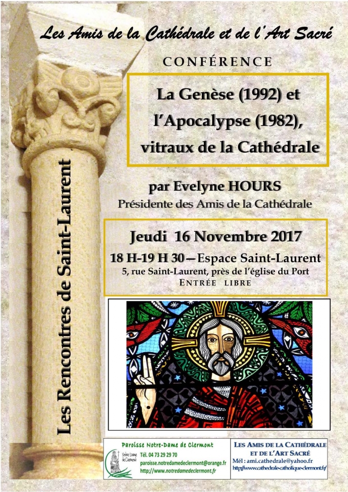 Conférence 16 novembre 2017, Amis de la Cathédrale, 