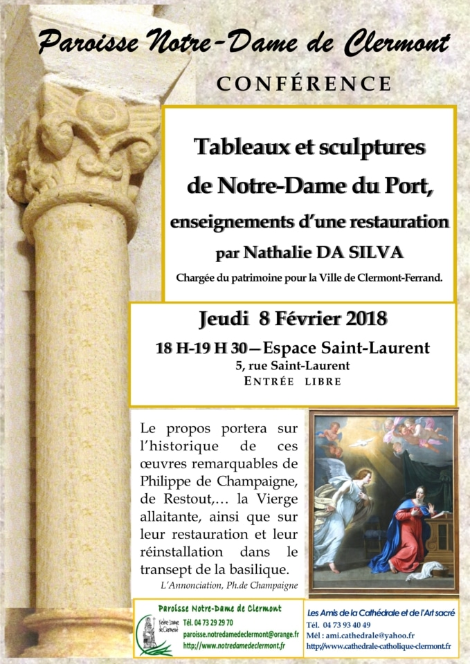 conférence 8 février 2018 cathédrale de Clermont