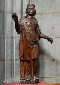 sainte Ursule, statue XVIIe, cathédrale de Clermont