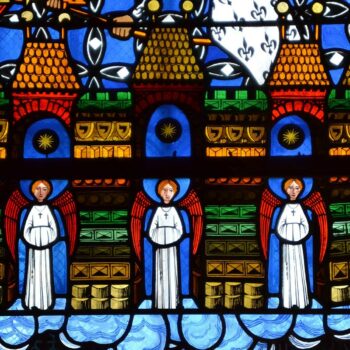 Jerusalem-Céleste Vitrail de Makaraviez, cathédrale de Clermont, la "Jérusalem céleste"