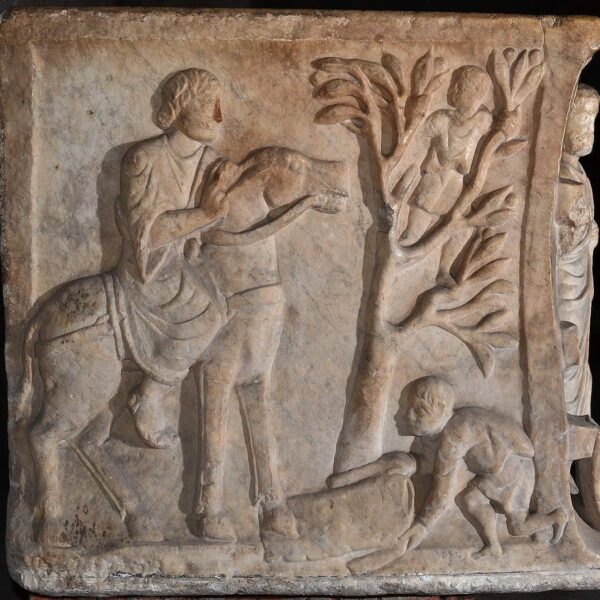 entrée à Jérusalem, sarcophage, cathédrale de Clermont