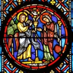 Annonciation, médaillon de Gaudin, XXe, cathédrale de Clermont