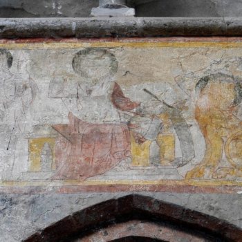 Aigueperse, peinture murale, saint Marc et l'Eglise