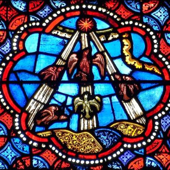 cathédrale de Clermont, médaillon gothique, typologie de l'Ascension