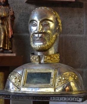 Bansat, église, buste reliquaire de saint Caprais