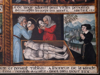 tableau du martyre de saint Crépin et saint Crépinien, cathédrale de Clermont