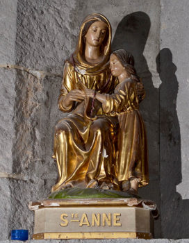 Besse, église, statue sainte Anne, XIXe