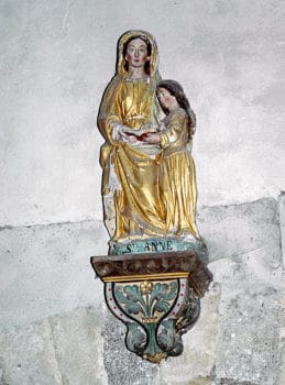 Biollet, église, statue sainte Anne et Vierge