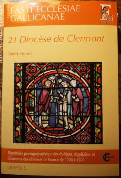 Fasti Ecclesiae Gallicanae, diocèse de Clermont