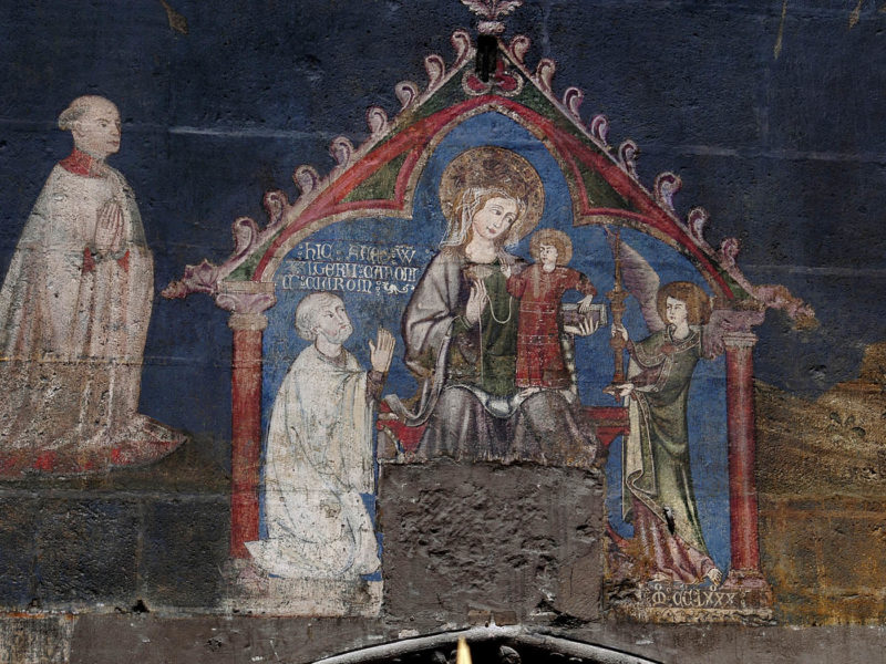 peinture XIIIe cathédrale de Clermont