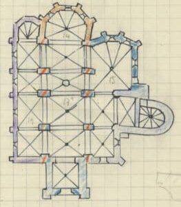 Auzelles église plan Bernard Craplet