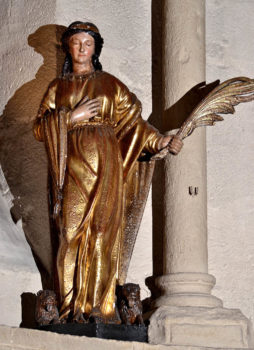 église de Chamalières, statue sainte Thècle, XVIIIe