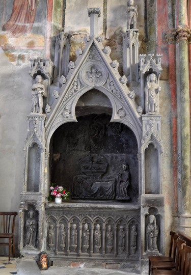 Billom, église Saint-Cerneuf, chapelle funéraire de Gilles Aycelin de Montaigut, enfeu