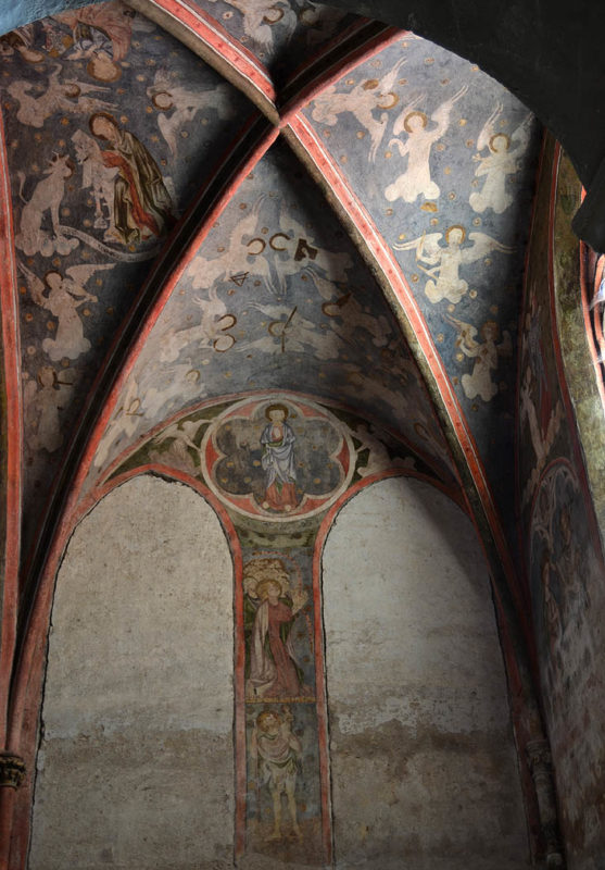 Billom, église Saint-Cerneuf, chapelle funéraire de Gilles Aycelin de Montaigut, peintures