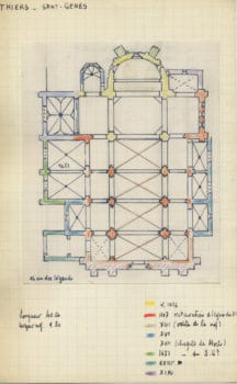 Thiers, église Saint-Genès, plan