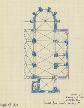 Chateldon, église Saint-Sulpice, plan Bernard Craplet