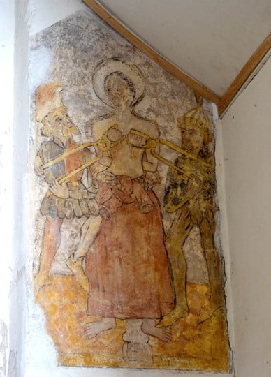Ris, église Sainte-Croix, martyre de sainte Agathe