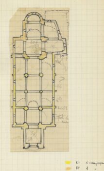 Ris, église Sainte-Croix, plan Bernard Craplet