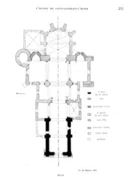 Eglise de Saint-Germain l'Herm, plan G de Bussac