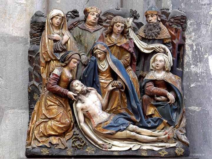 Eglise Notre-Dame d'Aigueperse, fragment de retable sculpté