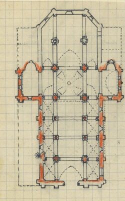 Chauriat, église Saint-Julien, plan Bernard Craplet