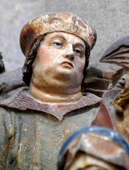 Eglise Notre-Dame d'Aigueperse, fragment de retable sculpté, Nicodème