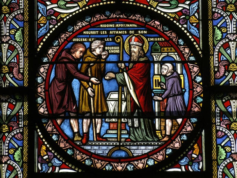 Eglise Saint-Joseph, Clermont-Ferrand, vitrail XIXe, saint Sidoine Apollinaire