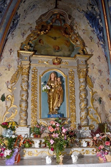 Saint-Germain l'Herm, église, autel de la Vierge