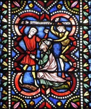 Cathédrale de Clermont, médaillon de Gaudin : saint Austremoine