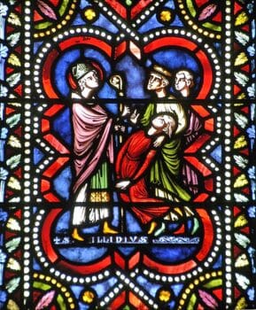Cathédrale de Clermont, médaillon de Gaudin : saint Alyre
