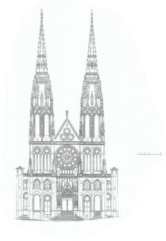 Cathédrale de Clermont, façade ouest