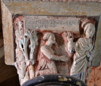 Maringues, église Notre-Dame, homme guérison des dix lépreux (refait)