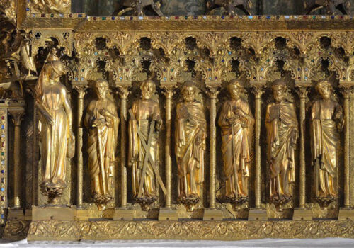 Cathédrale de Clermont, maître-autel de Viollet le Duc, six apôtres