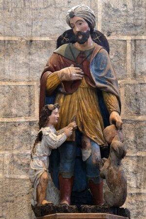 Saint-Dier, église, statue saint Roch 2