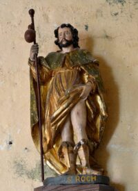 Saint-Hilaire-la-Croix, statue de saint Roch