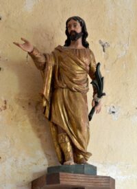 Saint-Hilaire-la-Croix, église, statue martyr