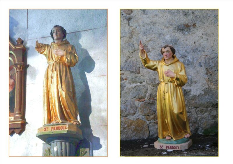 église de La Celle (63) statue de saint Pardoux, photo Rémy PRUNY