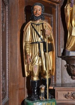 Malintrat, statue XIXe saint Roch Malintrat, statue XIXe saint Roch