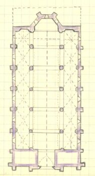 Plan Bernard Craplet Malintrat, église Saint-Pierre, plan Bernard Craplet