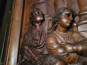 Cathédrale de Clermont, panneau de la Confirmation, XVIIe, atteint par l'inondation de février 2026