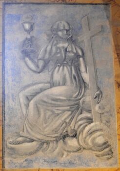 Plauzat, église Saint-Pierre, fresque XVIIe, la Foi