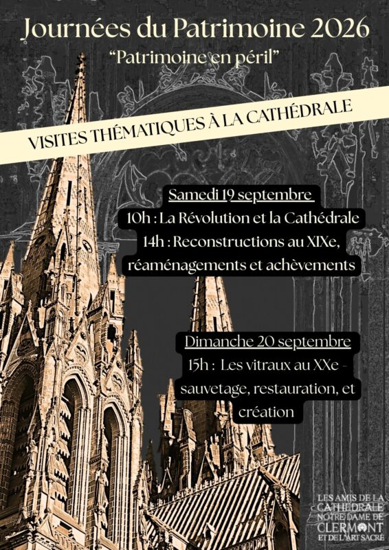 Journées du Patrimoine 2026 (1) Journées du Patrimoine 2026, cathédrale de Clermont