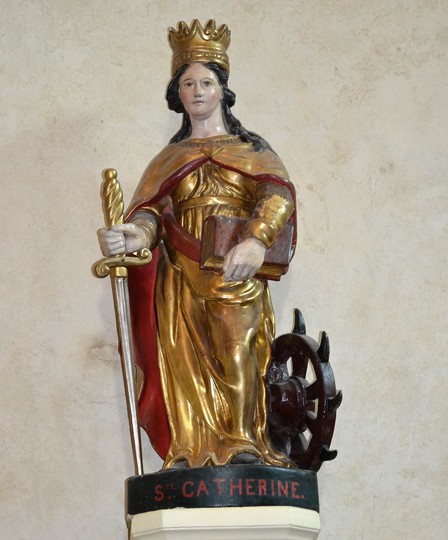 Cournon, église Saint-Martin, statue sainte Catherine Cournon, église Saint-Martin, sainte Catherine